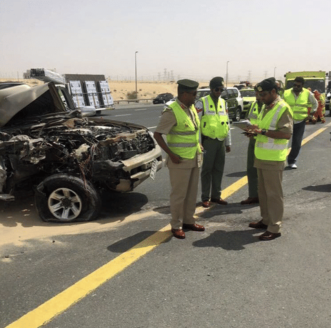 Five injured in four-vehicle crash in Jebel Ali, Dubai