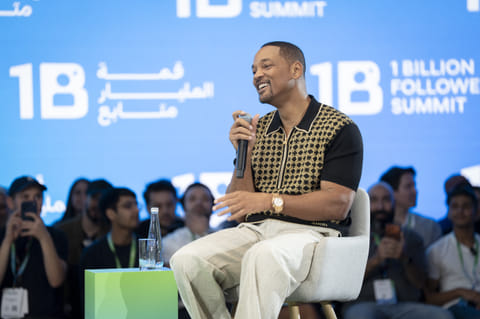 Will Smith attended a panel session at the 1 Billion Summit Dubai.
