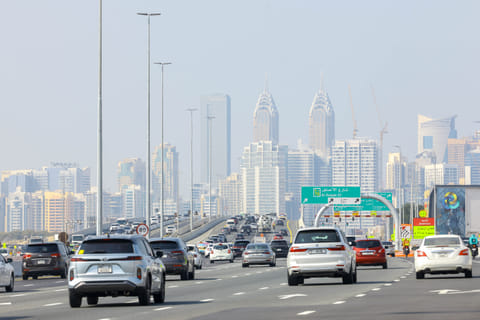 Google Maps shows congestion on key highways as weekday commute gets underway.