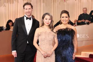 See photos of stars arriving for the 2026 Golden Globe Awards