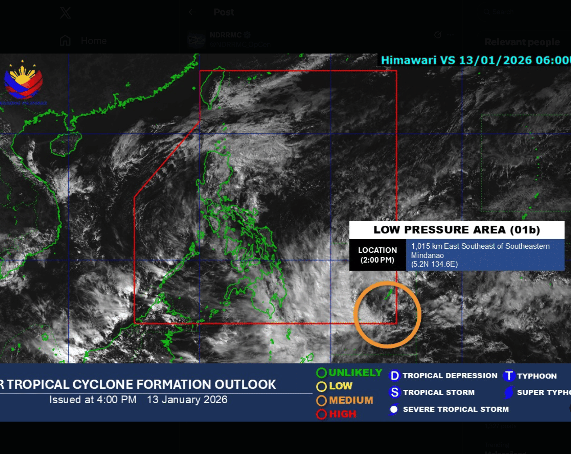 Two Low-Pressure Areas Loom East of Philippines, One May Become Tropical Depression Ada — image 2