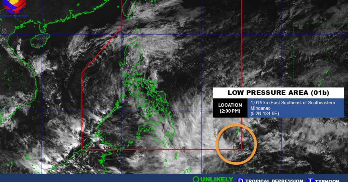 Two Low-Pressure Areas Loom East of Philippines, One May Become Tropical Depression Ada — image 1