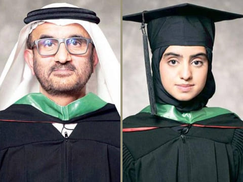 Mansour Ahmed Mansour and his daughter Aisha.
