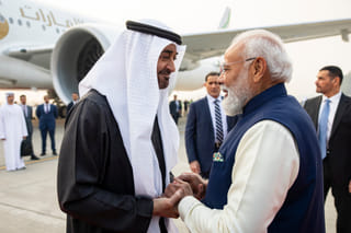 Look: UAE President arrives in New Delhi, received by PM Modi 