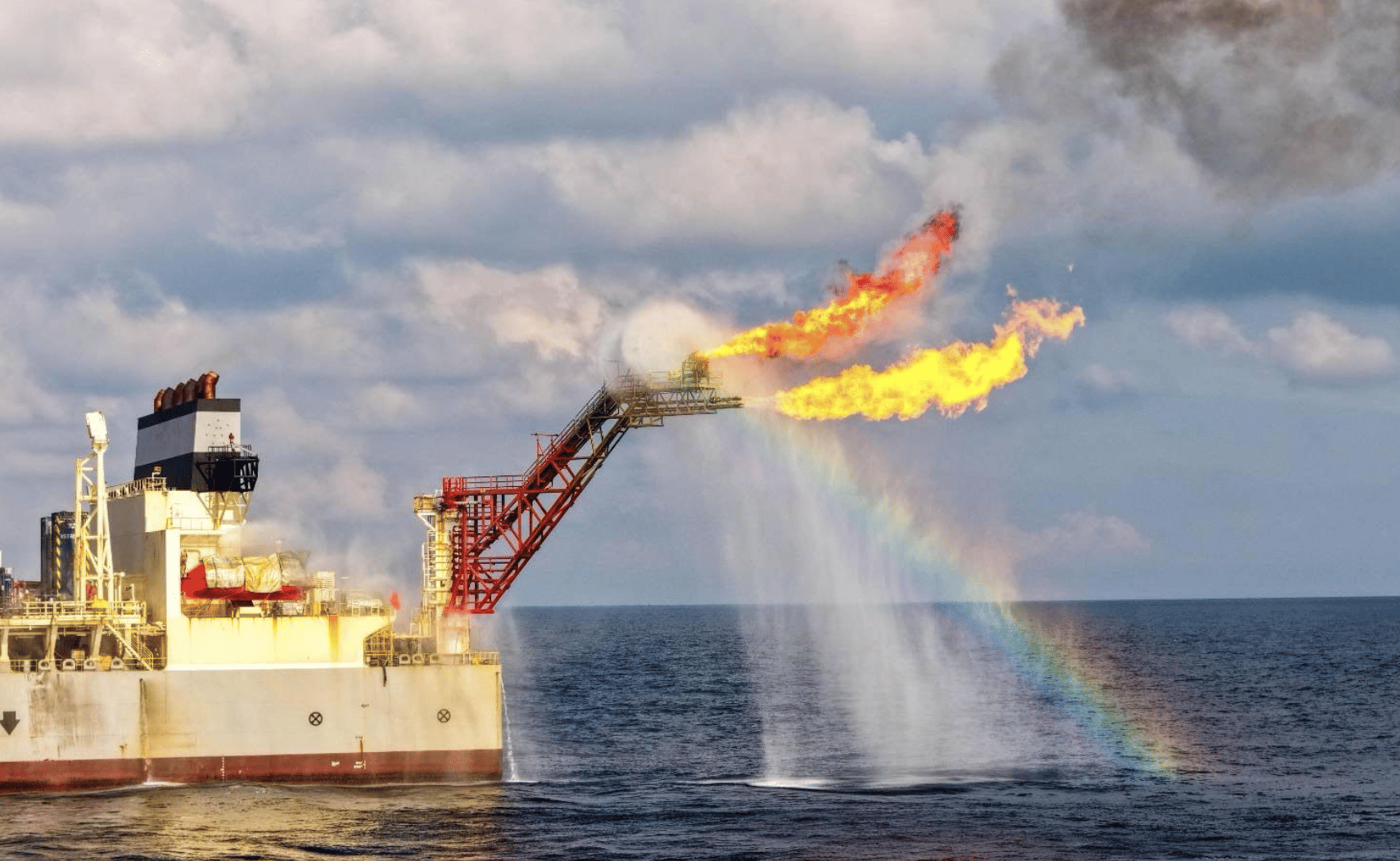 Natural gas was discovered in Malampaya East-1 promising economic gains for the Asian country. The new find, announced by President Ferdinand R. Marcos Jr. on Monday, Jan. 19, 2026, confirms 98 billion cubic feet of natural gas. Photo shows the flaring operation off the coast of Palawan.