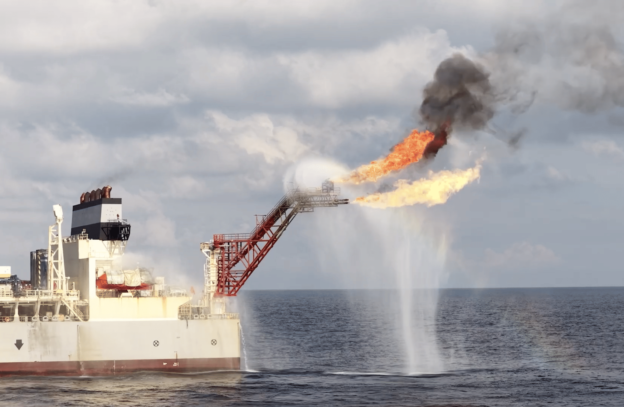 New gem: Flaring from the drill ship Noble Viking to confirm the new gas find at Malampaya East-1, located 5km east of the existing Malampaya Field.