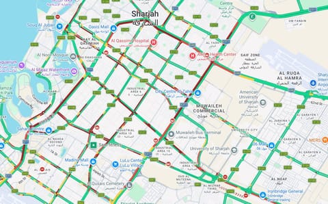 Google Maps show deep red zones as collisions worsen delays