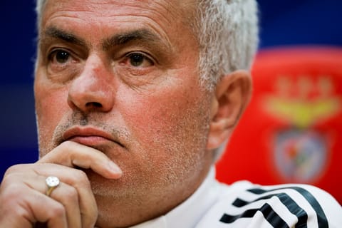 Benfica's Portuguese head coach Jose Mourinho