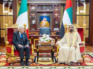 Sheikh Mohammed meets Italian President Sergio Mattarella in Dubai