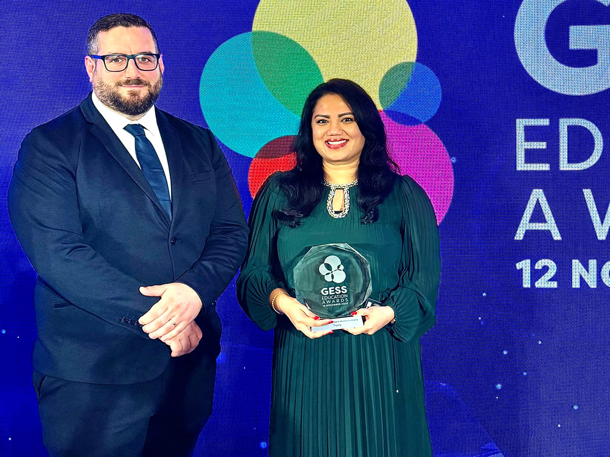 Rajani Nalla, Founder & CEO of Trusity, at The GESS Education Awards.