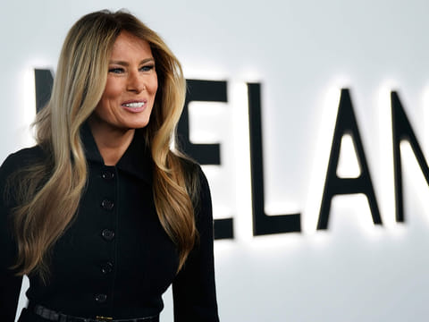 First Lady Melania Trump arrives for the premiere of her movie "Melania" at The John F. Kennedy Memorial Center For The Performing Arts, Thursday, Jan. 29, 2026, in Washington. 