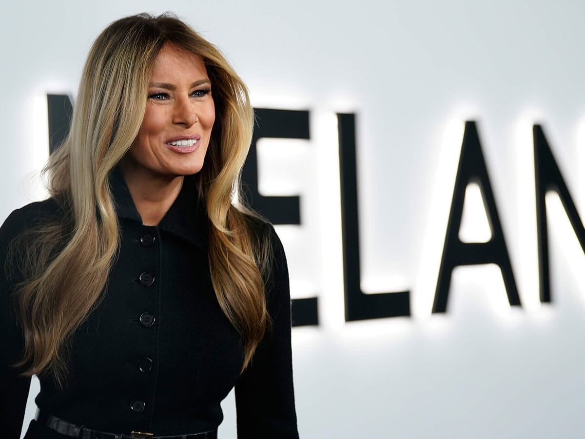 First Lady Melania Trump arrives for the premiere of her movie "Melania" at The John F. Kennedy Memorial Center For The Performing Arts, Thursday, Jan. 29, 2026, in Washington. 
