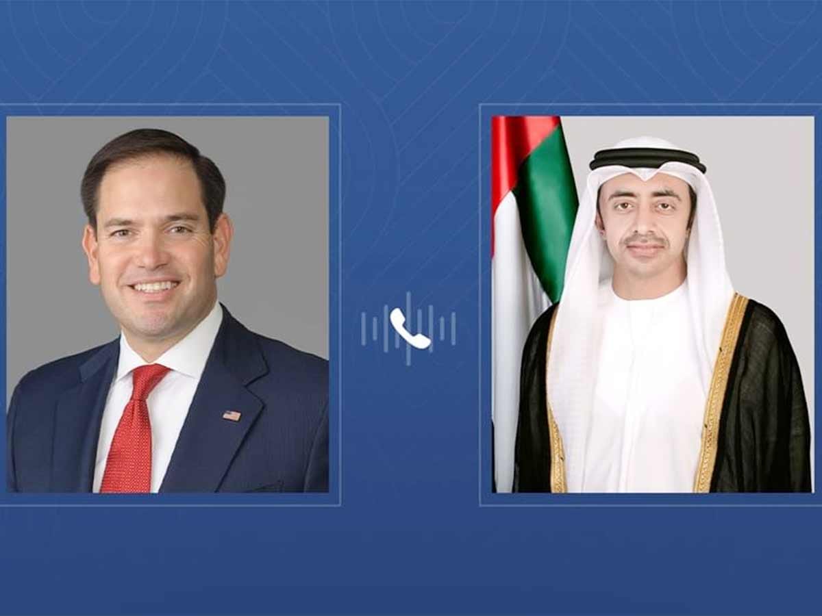 Sheikh Abdullah bin Zayed Al Nahyan and Marco Rubio,