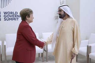 Sheikh Mohammed meets with IMF Managing Director, discusses global economic developments, avenues of cooperation