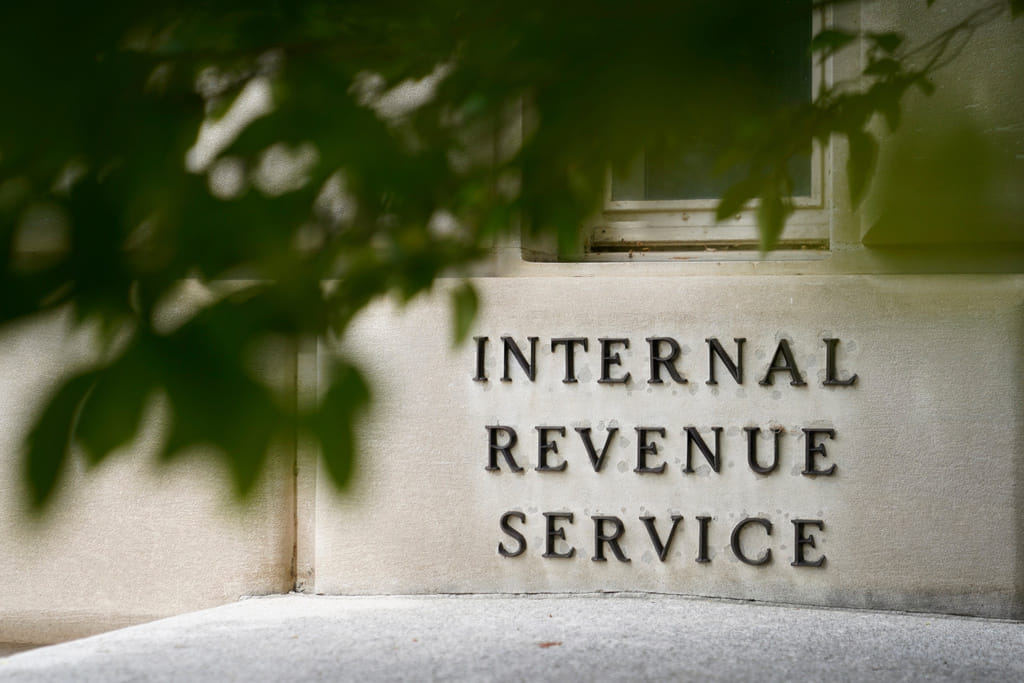 FILE - A sign is displayed outside the Internal Revenue Service building May 4, 2021, in Washington.  
