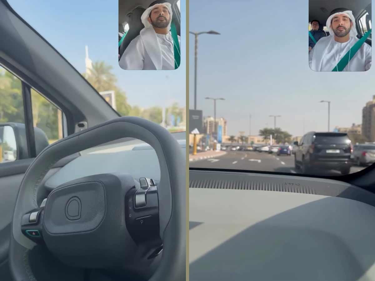Hands off, future on: Sheikh Hamdan takes self-driving car for a spin in Dubai