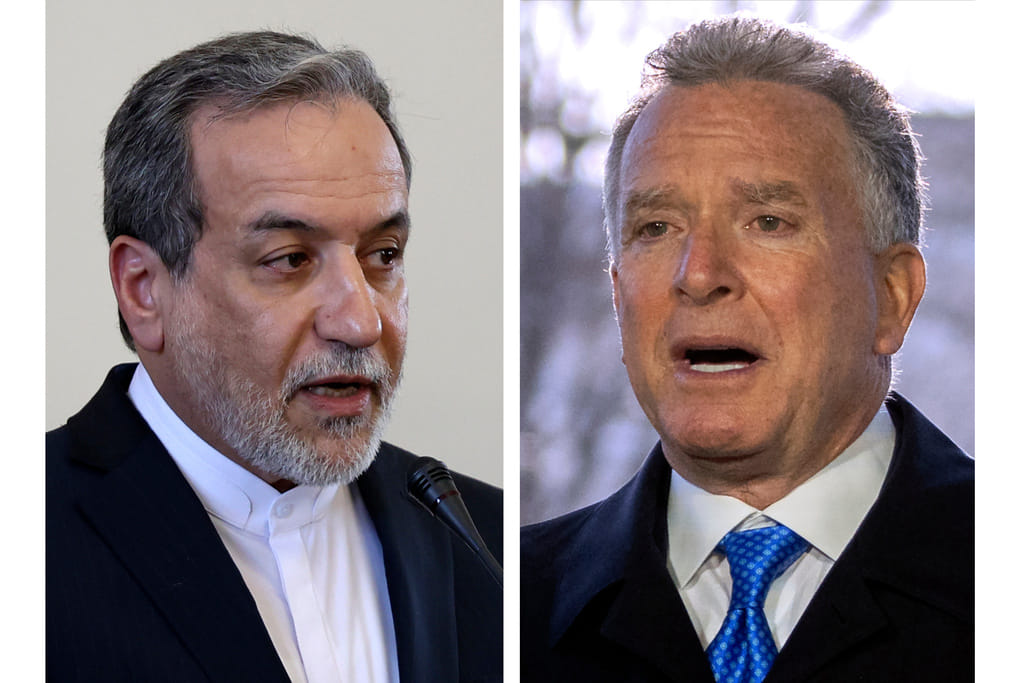 A combo photo shows Iranian Foreign Minister Abbas Araghchi, left, and White House special envoy|chief US negotiator Steve Witkoff.