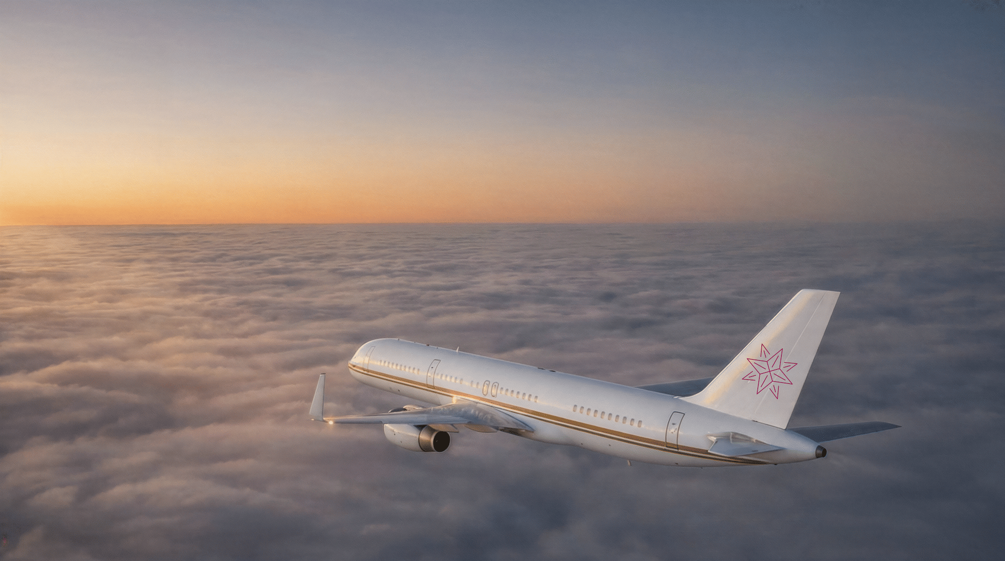 A chartered Boeing 757 operated by Dubai-based Lushescapes for its Meridian One around-the-world private jet journey.