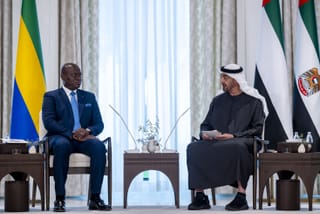 UAE and Gabon Presidents discuss strengthening bilateral ties