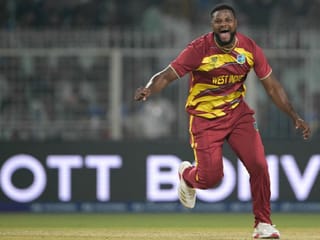 Romario Shepherd takes hat-trick as West Indies beat Scotland in T20 World Cup