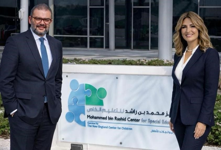 Nihal Saad, HR Director at NECC-UAE and Mohamed Abdin, MEA Commercial Director at CorporateStack during the ceremony.
