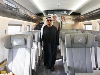 Dhahi Khalfan travels on Etihad Rail passenger train from Dubai to Fujairah