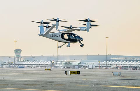 The first crewed aerial taxi took off from Margham and landed at Al Maktoum International Airport (DWC). Photo used for illustrative purposes. 