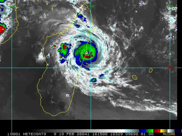 Cyclone forecaster confirmed that Toamasina had been "directly hit by the most intense part" of the storm.