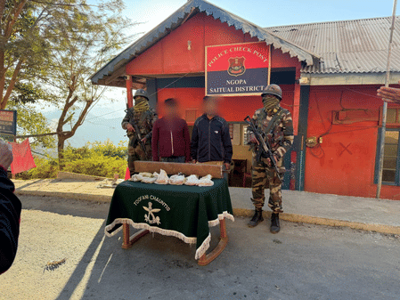 Morphine worth Rs 3.5 crore ($39,000) seized in Mizoram.