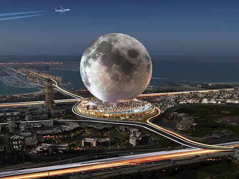 The 'Moon building' concept that gets associated with Dubai every now and then.