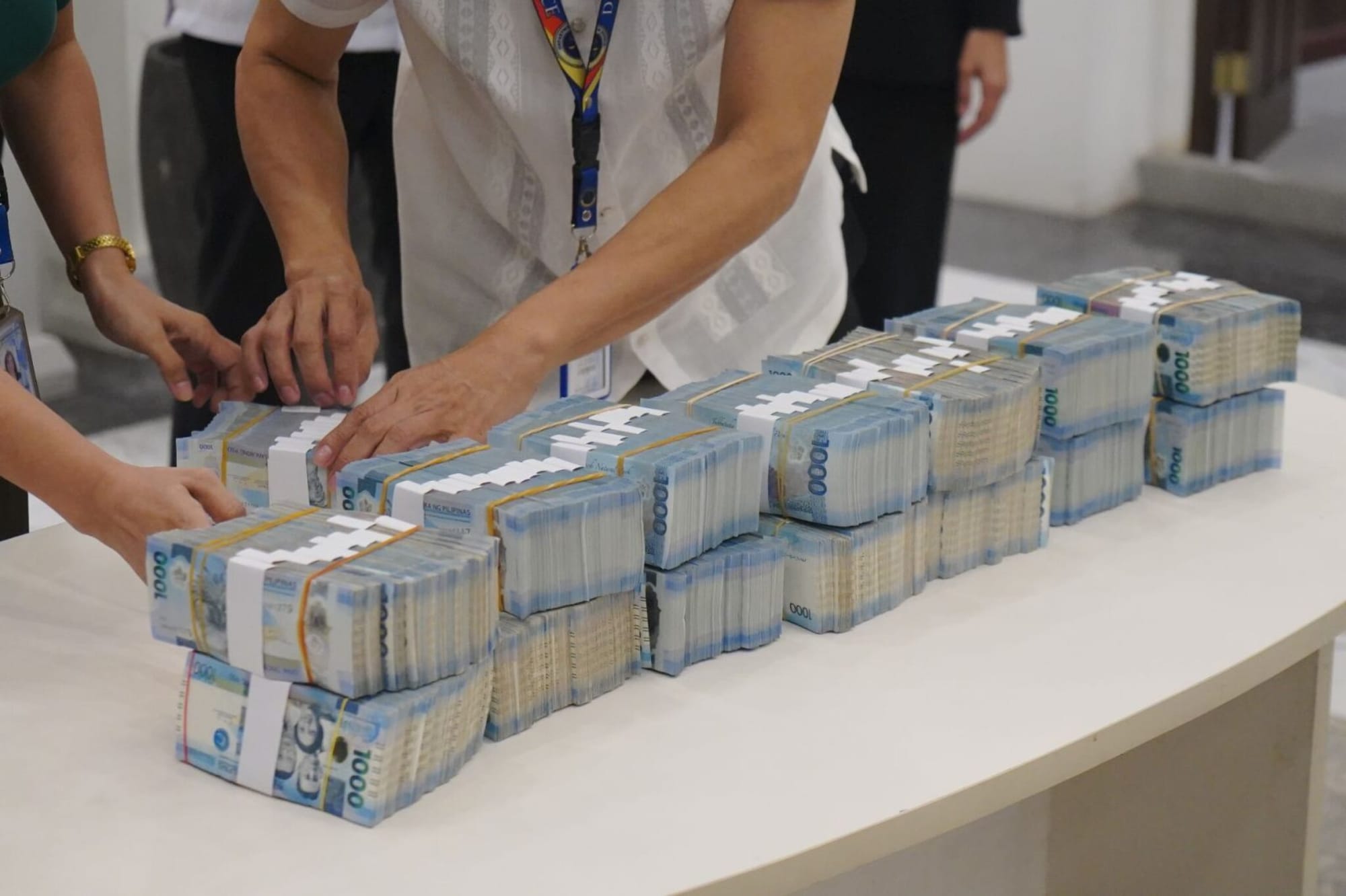 Contractor and SYMS Construction Trading owner Sally Santos returns ₱15 million to the Department of Justice on Monday, December 22, 2025 as part of the restitution process in flood control scandal as she seeks witness status. 