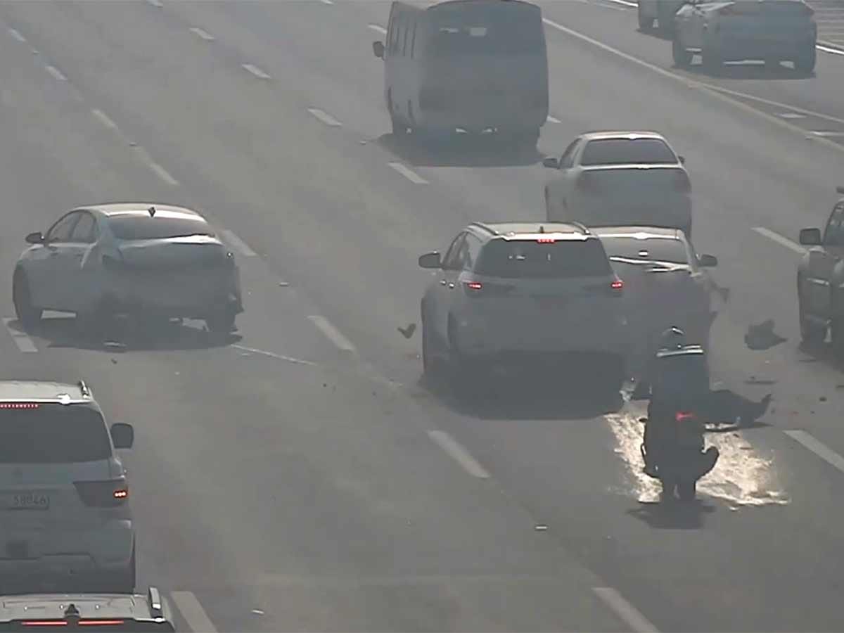Abu Dhabi Police video shows dangers of stopping mid-road