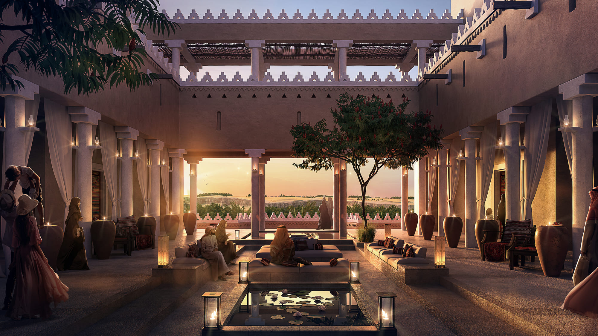 An artist’s impression of the Langham, Diriyah, set to launch in 2028.