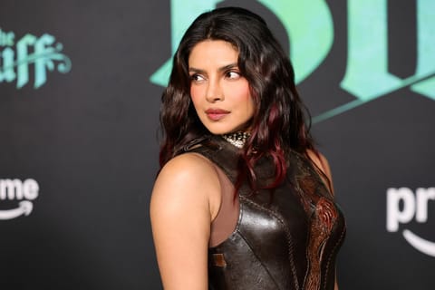 Priyanka Chopra Jonas attends the World Premiere of Amazon Prime Video's "The Bluff" at TCL Chinese Theatre on February 17, 2026 in Hollywood, California.