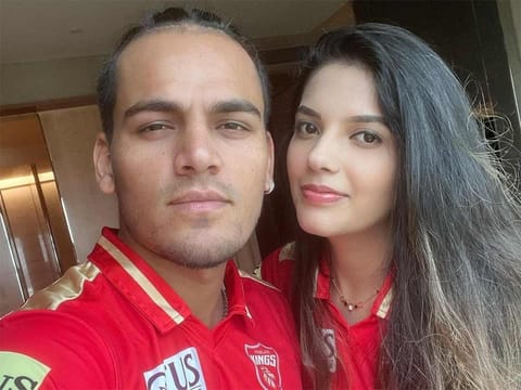 File photo of Rahul Chahar and Ishani 