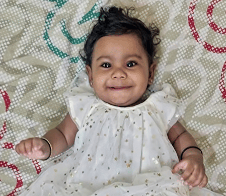 Aalin Sherin Abraham was gone at just 10 months old, Modi said.