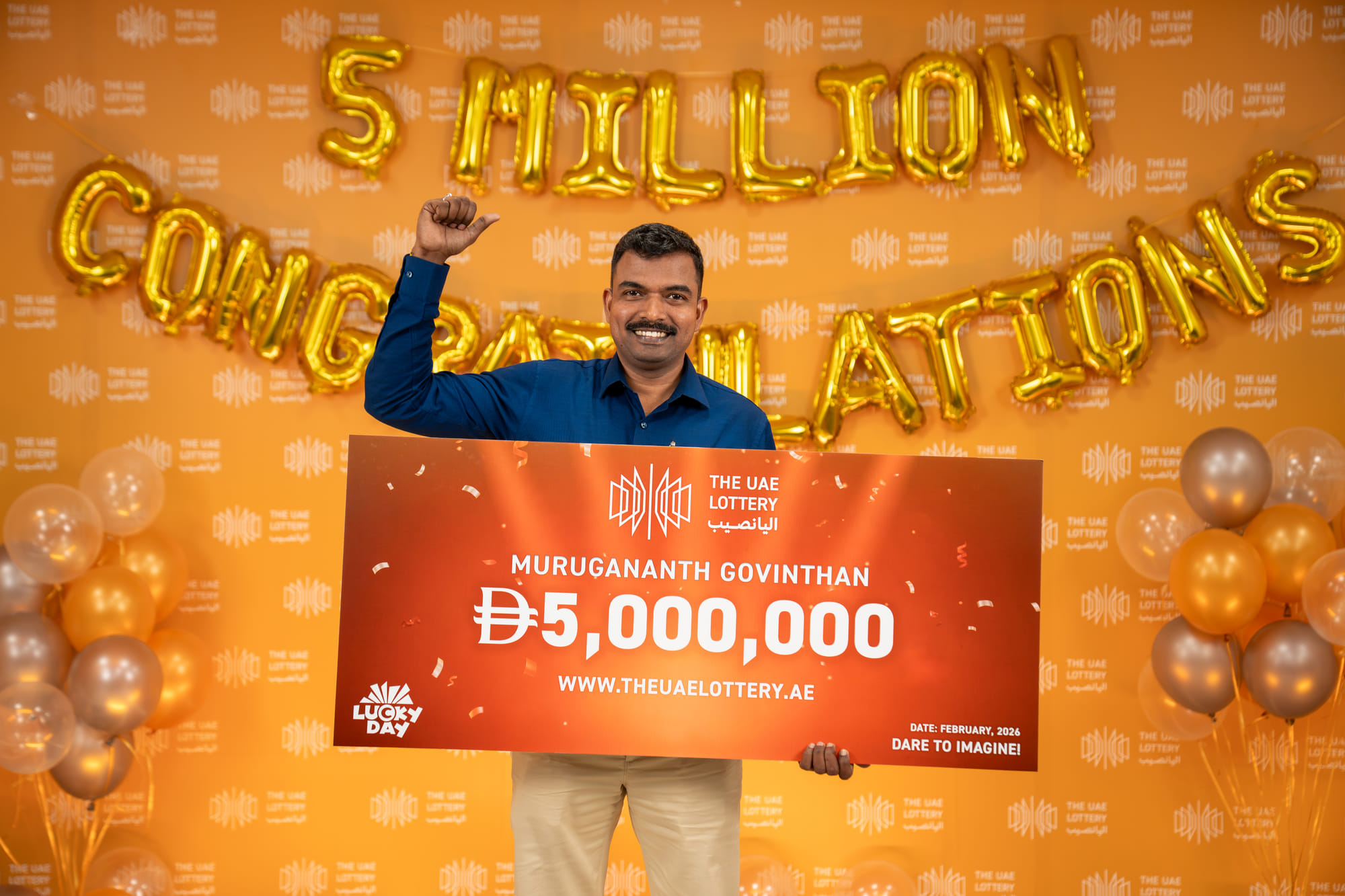 Murugananth Govinthan will share the prize with a close friend.