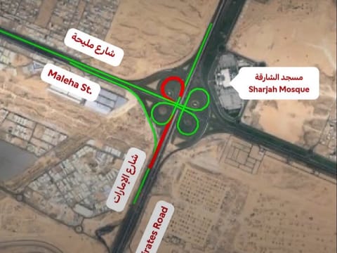 Sharjah announces temporary closure of Maliha Road Exit for Etihad Rail works