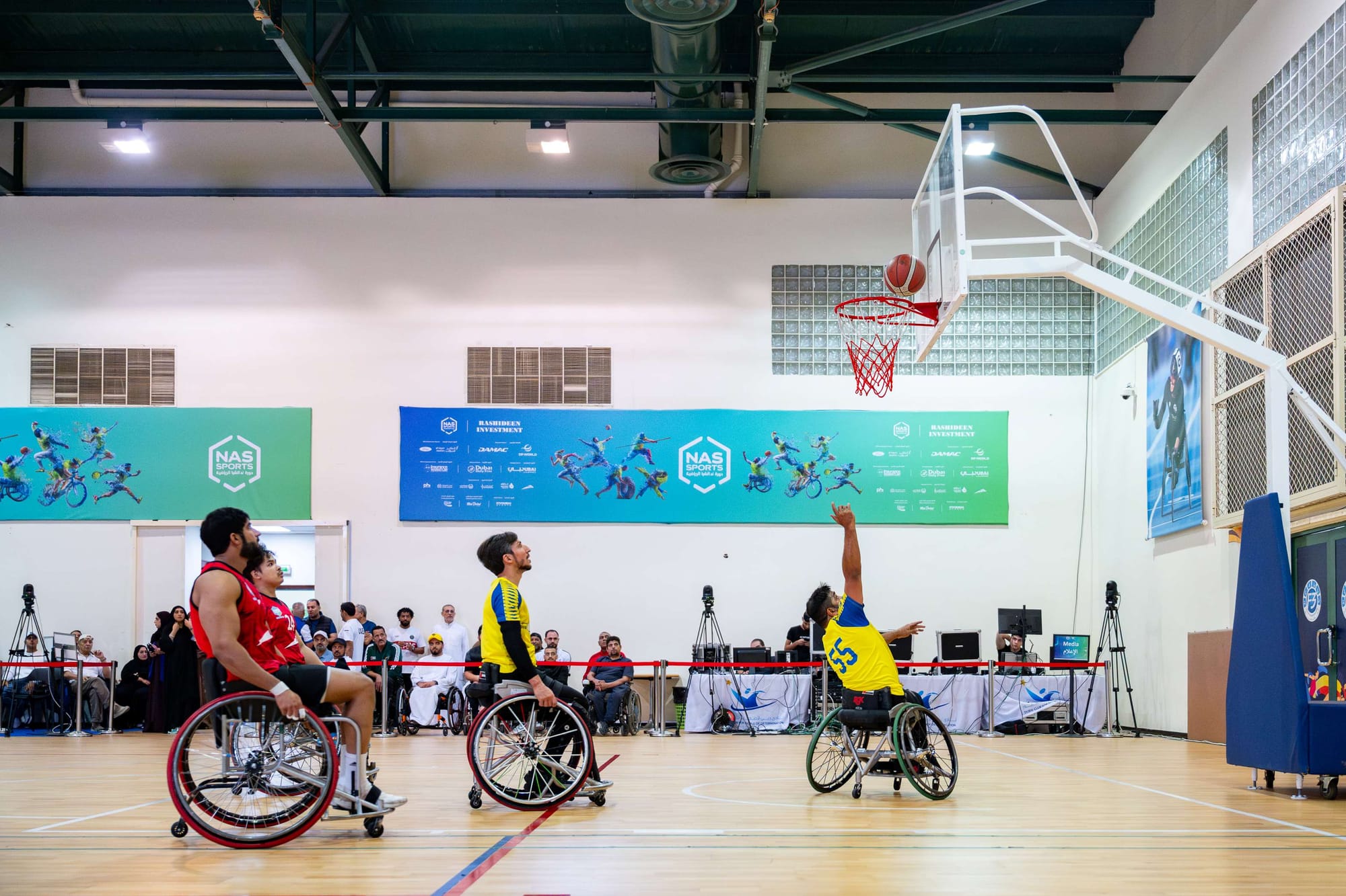NAS Wheelchair Basketball Tournamen kicks off at the Dubai Club for People of Determination halls. 