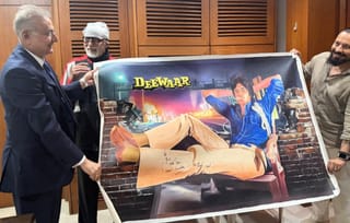 Amitabh Bachchan celebrates 51 Years of Deewaar with signed artwork from Dubai gold businessman: 'His simplicity and discipline is epic'