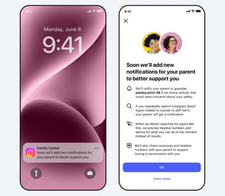 Why did Instagram decide to notify parents of teen suicide searches