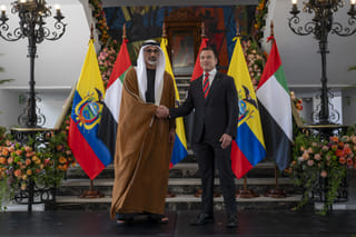 Sheikh Khaled, Ecuador President announce UAE-Ecuador CEPA in Quito