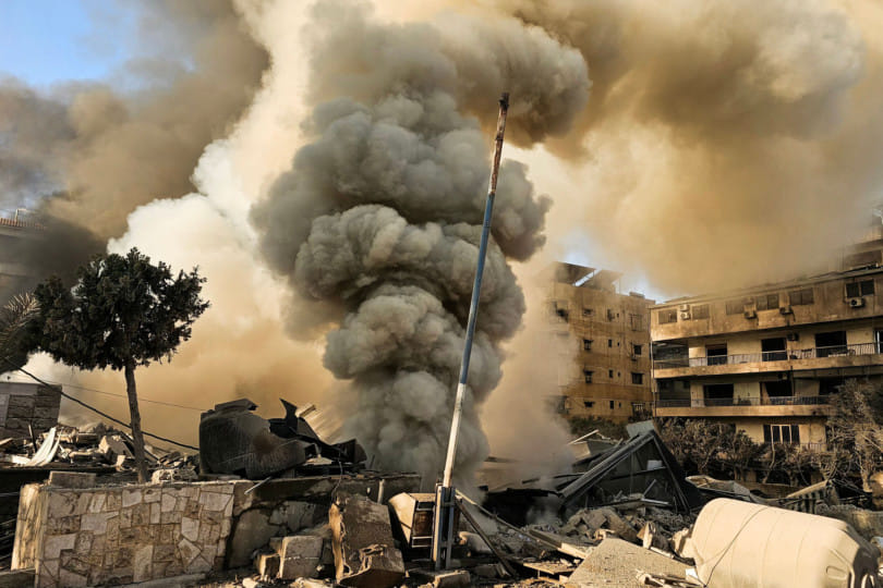 Smoke rises from the site of an Israeli airstrike on the southern suburbs of Beirut on March 3, 2026.  