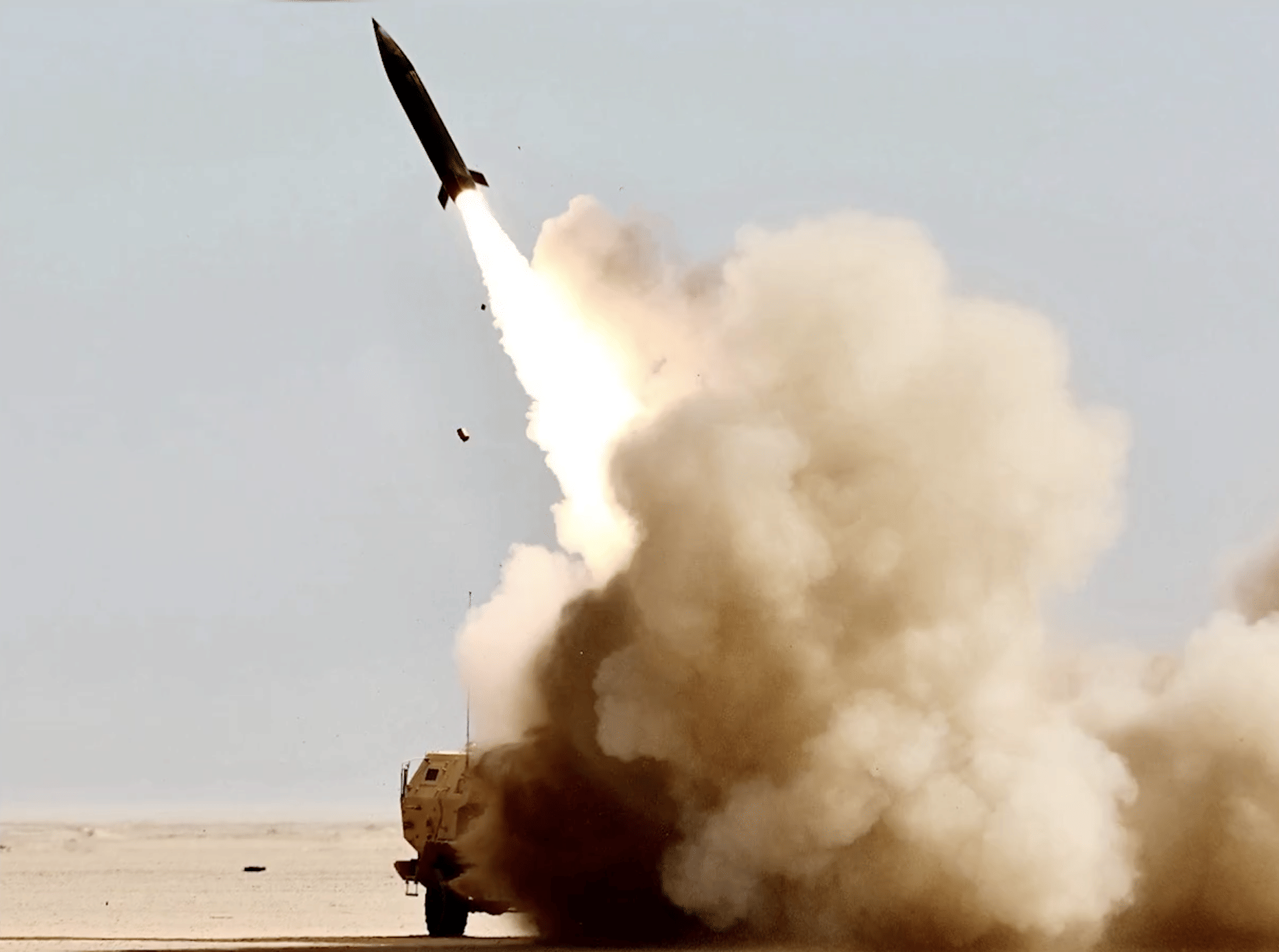 The next-gen Precision Strike Missile (PrSM) ballistic missile, launched by the US military into Iran. PrSM just made its combat debut, hitting targets in Iran. It can fly hundreds of miles further than its predecessor ATACMS.