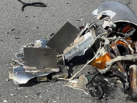 Debris from the intercepted missiles fell across several areas of Abu Dhabi 