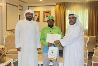 Sanitation worker praised for honesty after returning the device found during duty.