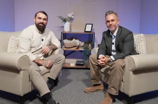 Ant Middleton, TV star and former soldier, is interviewed by Mark Thompson, editor-in-chief of Gulf News