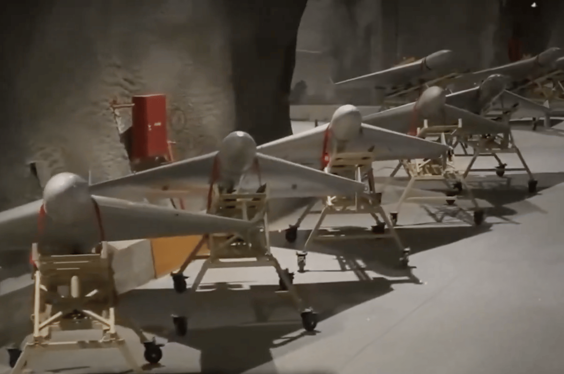 Cuba has been acquiring attack drones from Russia and Iran since 2023 and is seeking to buy more, US officials told Axios. A bunker full of Shahed-136 drones shown in an IRGC propaganda video. These one-way drones, known as "AK-47s of the sky" are low-cost platforms designed for "swarm" attacks and mass produced by Iran. Since Saturday, Iran has launched up to 2,000 one-way attack drones across the Gulf region, according to military estimates cited by The New York Times.