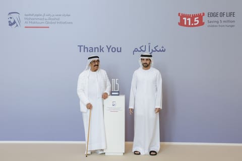 Sheikh Hamdan meets donors, contributors of Edge of Life campaign