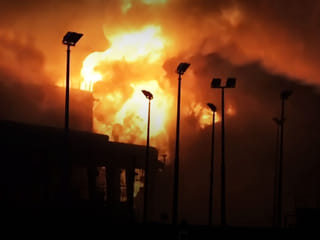 Massive blaze erupts at Bahrain fuel facility after attack
